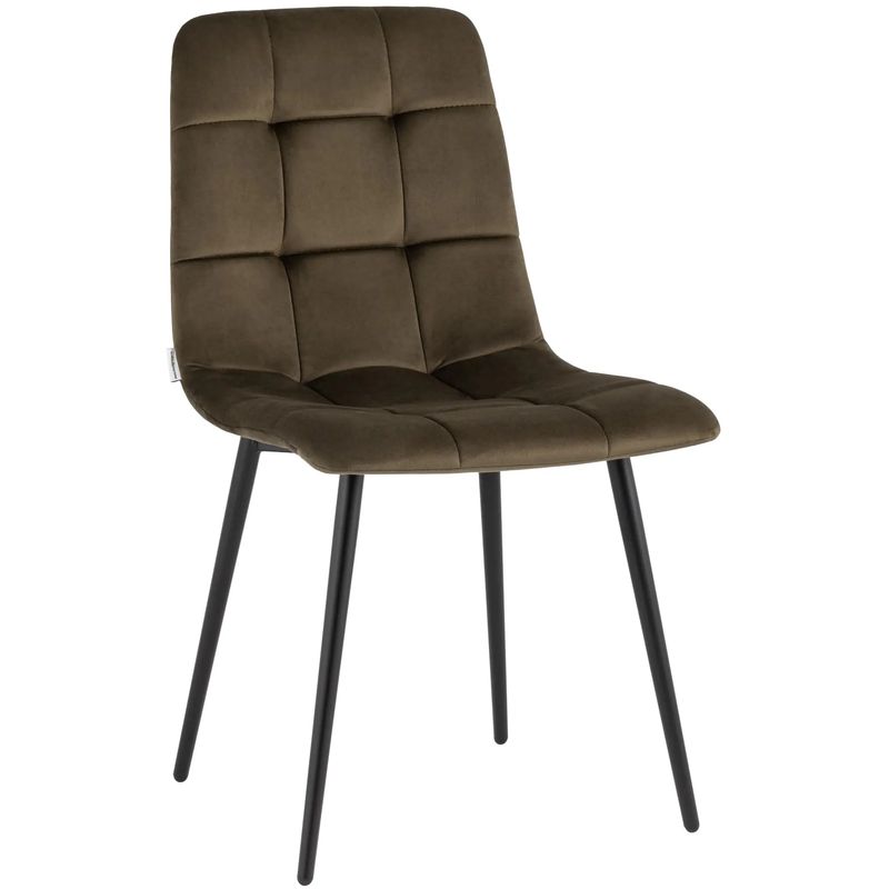Стул NANCY Chair Коричневый Велюр Коричневый Черный Стул NANCY Chair Коричневый Велюр Коричневый Черный в Твери | Loft Concept