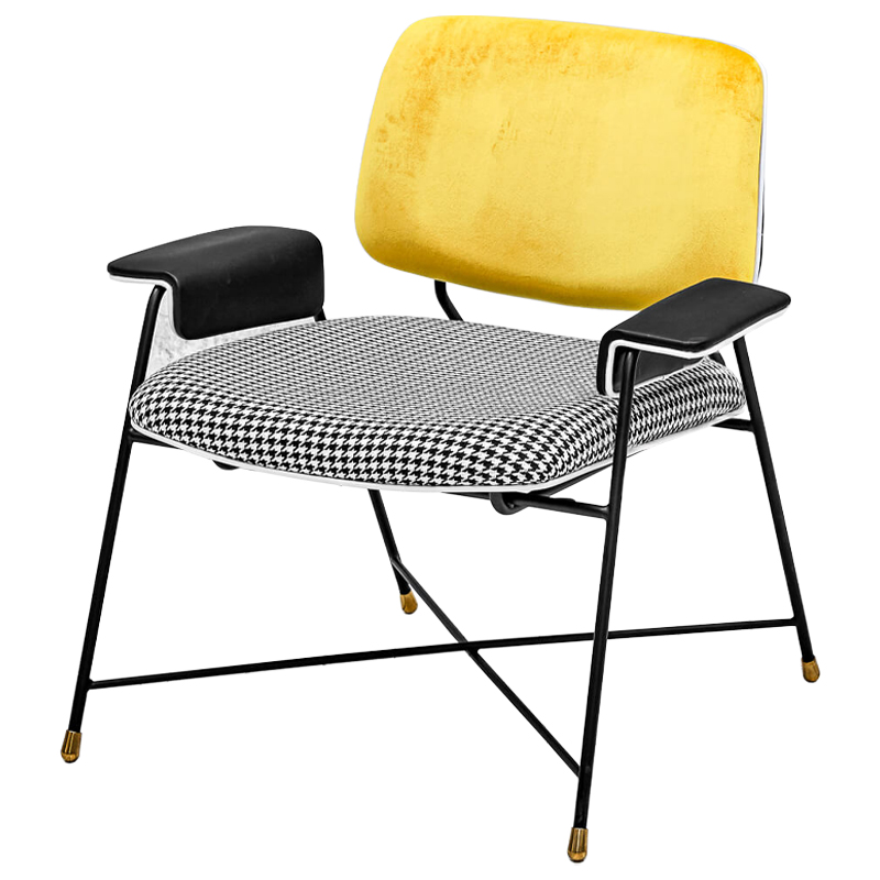 Кресло Bagot Chair Yellow Черно-белый Желтый Кресло Bagot Chair Yellow Черно-белый Желтый в Твери | Loft Concept
