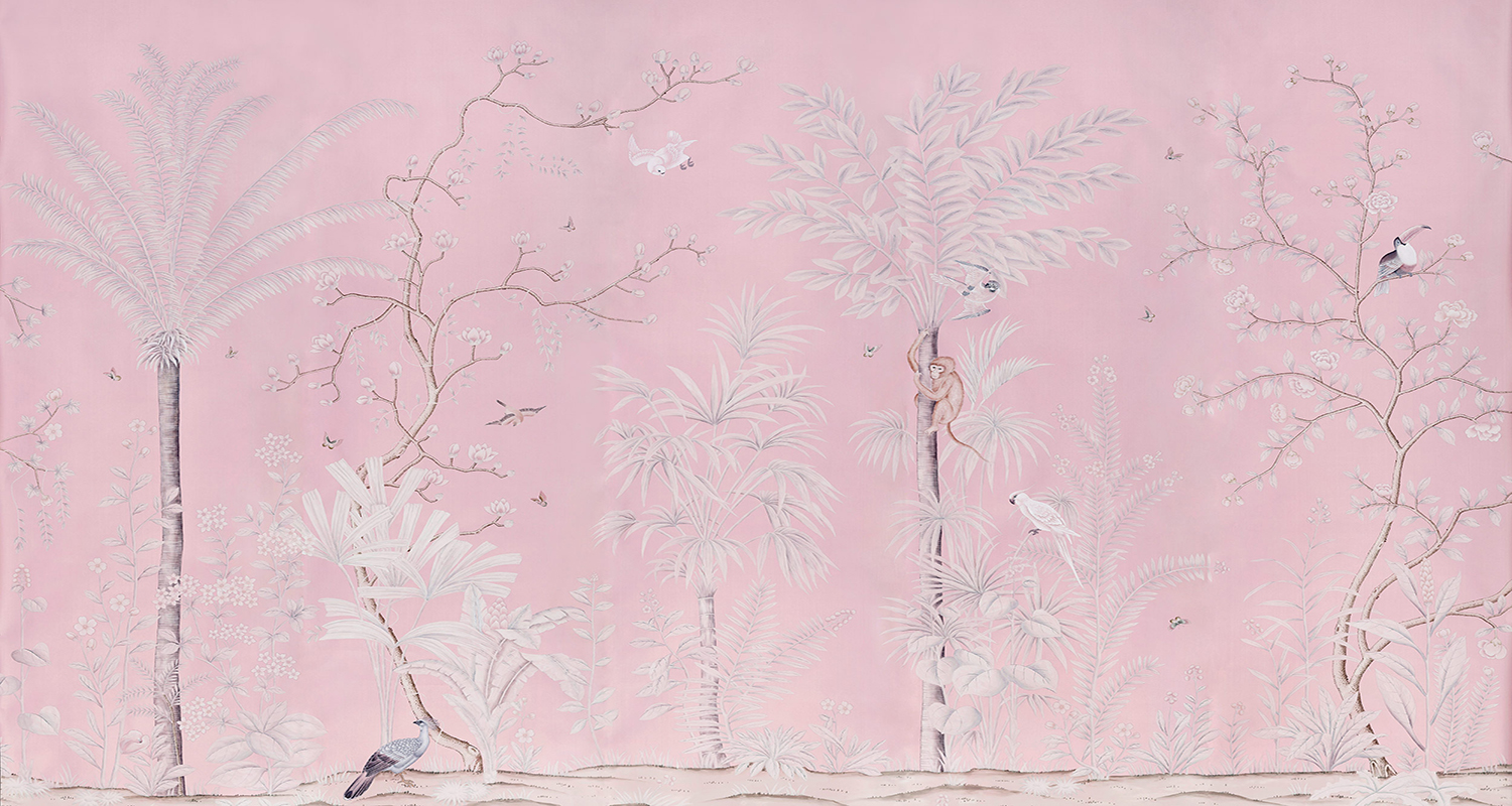 Обои ручная роспись Amazonia Florence Pink - фото