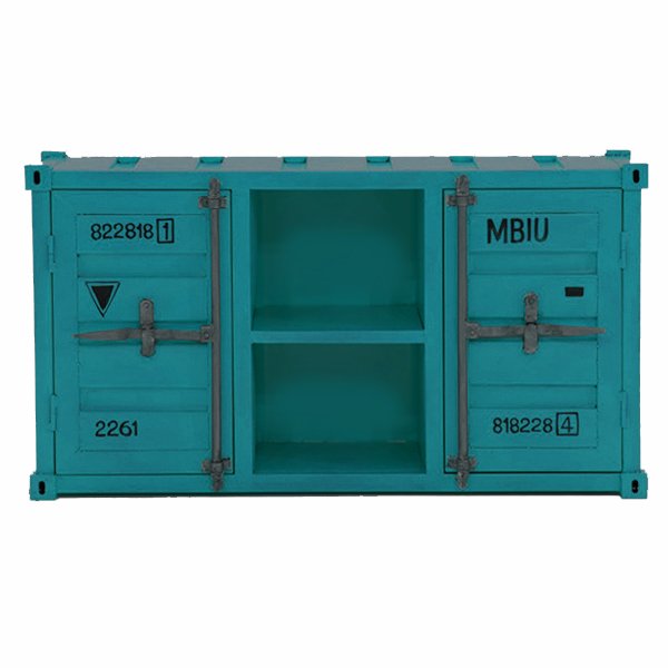 ТВ тумба Морской контейнер Loft TV container turquoise Бирюзовый ТВ тумба Морской контейнер Loft TV container turquoise Бирюзовый в Твери | Loft Concept
