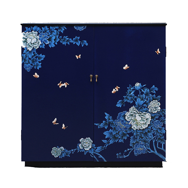 Синий Комод в Китайском стиле ручная роспись Цветы и Бабочки Flowers and Butterflies Blue chest Синий Голубой Синий Комод в Китайском стиле ручная роспись Цветы и Бабочки Flowers and Butterflies Blue chest Синий Голубой в Твери | Loft Concept