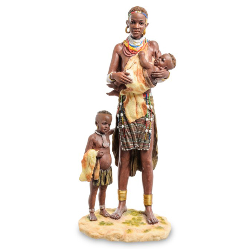 Статуэтка African woman with children Коричневый Мульти Статуэтка African woman with children Коричневый Мульти в Твери | Loft Concept