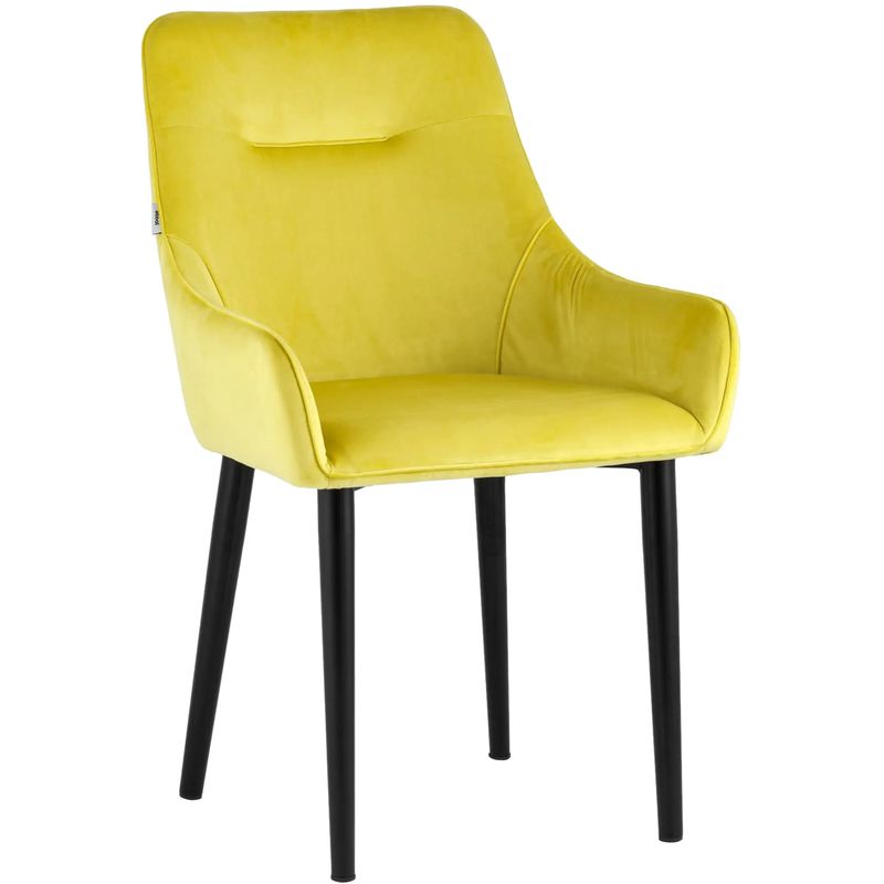 Стул Joan Chair Желтый Велюр Желтый Черный Стул Joan Chair Желтый Велюр Желтый Черный в Твери | Loft Concept