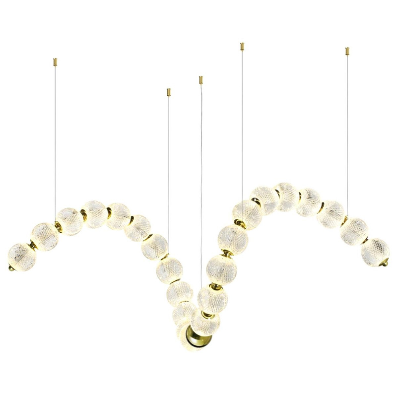Светодиодная люстра Crystal Globule Spiral Золото Золотой Прозрачный Светодиодная люстра Crystal Globule Spiral Золото Золотой Прозрачный в Твери | Loft Concept