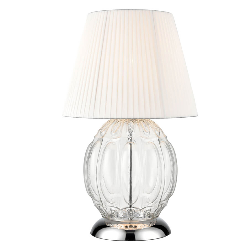 Настольная лампа Прозрачное Стекло Hailey Table Lamp Прозрачное Стекло Белый Хром Настольная лампа Прозрачное Стекло Hailey Table Lamp Прозрачное Стекло Белый Хром в Твери | Loft Concept
