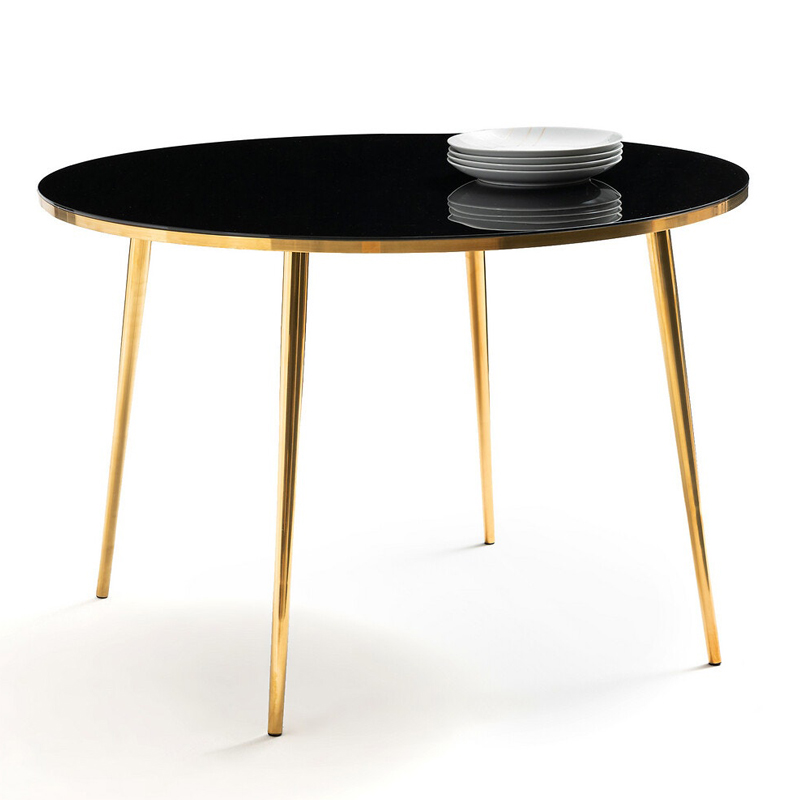 Обеденный стол Keoni Dinner Table Латунь Черный Обеденный стол Keoni Dinner Table Латунь Черный в Твери | Loft Concept