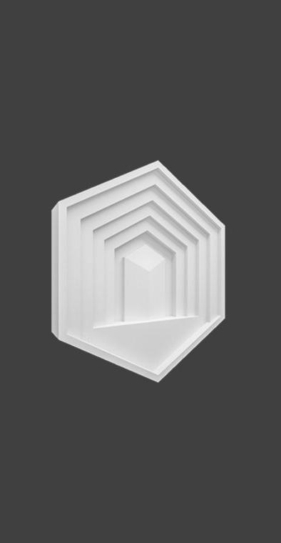 Гипсовая 3D Панель HEXAGON TEMPLE в Твери