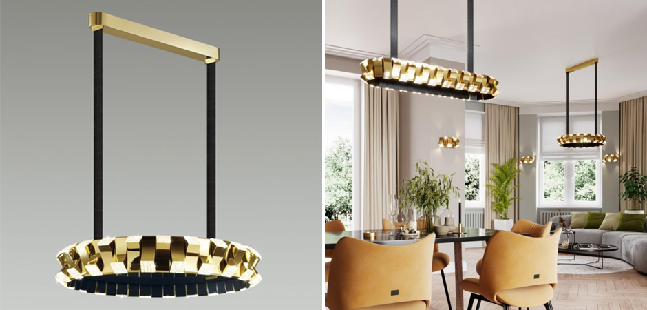 Люстра Rotus Gold Круглая Люстра Rotus Gold Круглая - Loft-Concept в Твери