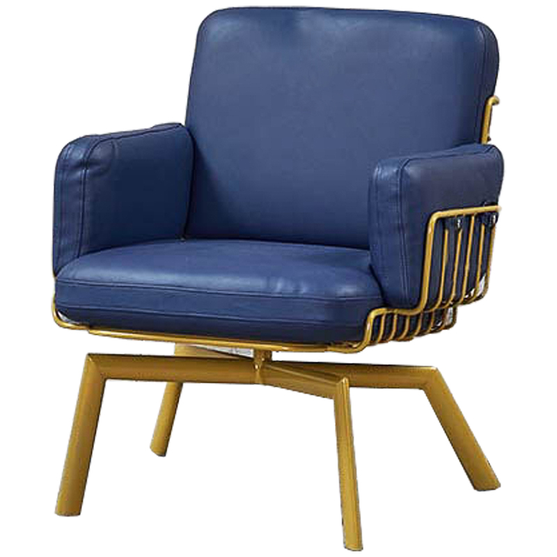 Кресло Frankie Armchair blue Сапфирово-синий Латунь Кресло Frankie Armchair blue Сапфирово-синий Латунь в Твери | Loft Concept