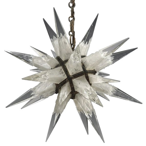 C. J. Weinstein Rock Сrystal Star Chandelier  Темная бронза винтаж Прозрачный (Transparent) в Твери | Loft Concept 