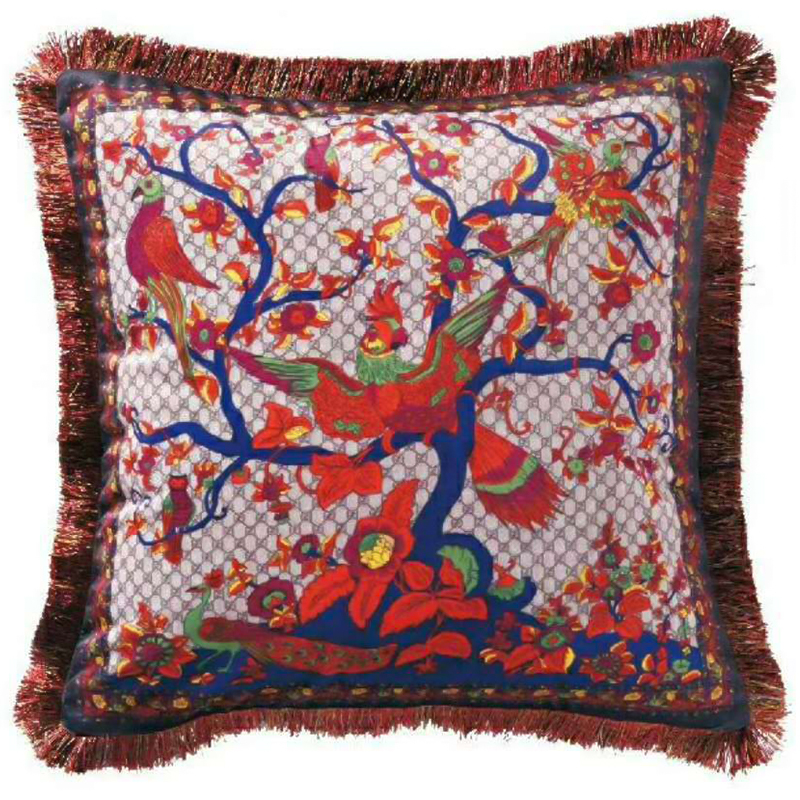 Декоративная подушка Cтиль Gucci Birds On The Tree Мульти Декоративная подушка Cтиль Gucci Birds On The Tree Мульти в Твери | Loft Concept
