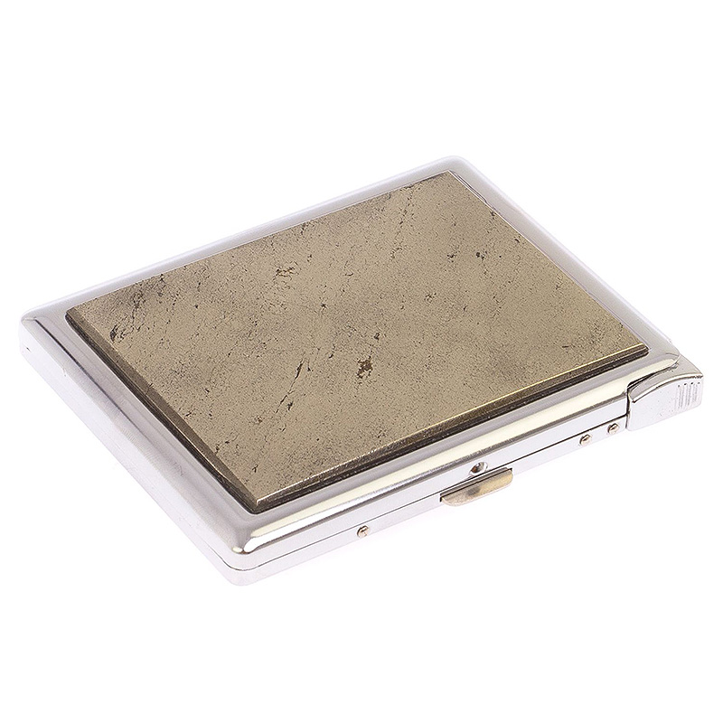 Портсигар с газовой зажигалкой из натурального камня Пирит Stone Cigarettes Cases Бежевый Серебряный Портсигар с газовой зажигалкой из натурального камня Пирит Stone Cigarettes Cases Бежевый Серебряный в Твери | Loft Concept