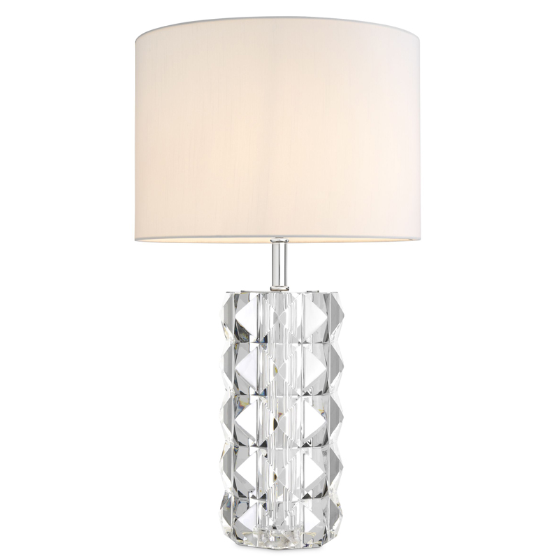 Настольная лампа Eichholtz Table Lamp Mistero Прозрачный Белый Никель Настольная лампа Eichholtz Table Lamp Mistero Прозрачный Белый Никель в Твери | Loft Concept