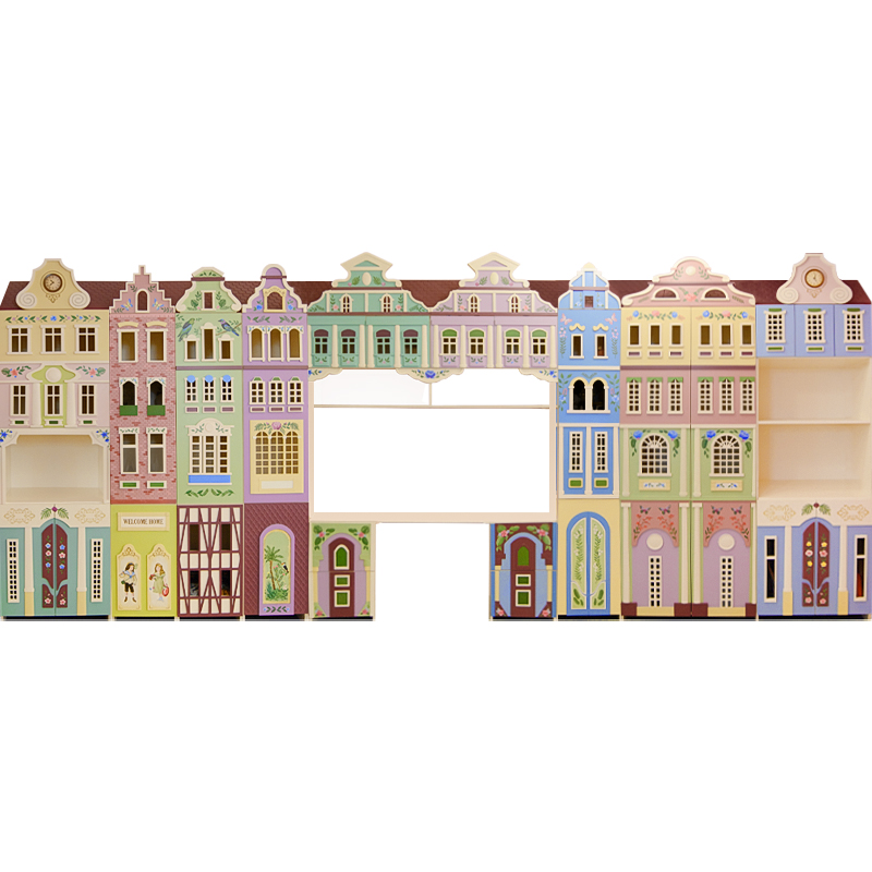Шкаф Colorful Houses ручная роспись Мульти Шкаф Colorful Houses ручная роспись Мульти в Твери | Loft Concept