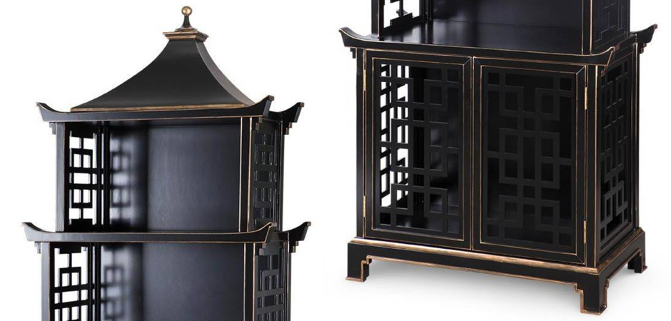 Стеллаж Черная Пагода Bungalow 5 Pagoda Black Wood Стеллаж Черная Пагода Bungalow 5 Pagoda Black Wood - Loft-Concept в Твери