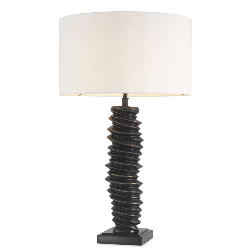 Настольная лампа Eichholtz Table Lamp Miro Темная бронза Черный Кремовый Настольная лампа Eichholtz Table Lamp Miro Темная бронза Черный Кремовый в Твери | Loft Concept