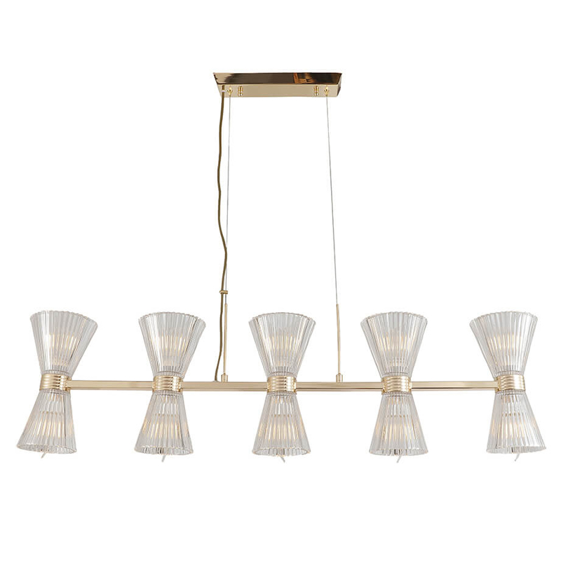 Люстра Glass Horn Light gold 10 Прозрачное Стекло Глянцевое золото Люстра Glass Horn Light gold 10 Прозрачное Стекло Глянцевое золото в Твери | Loft Concept