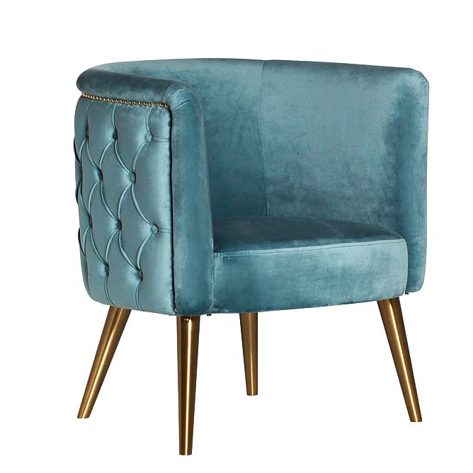 Кресло Merengo Armchair Голубой Латунь Кресло Merengo Armchair Голубой Латунь в Твери | Loft Concept