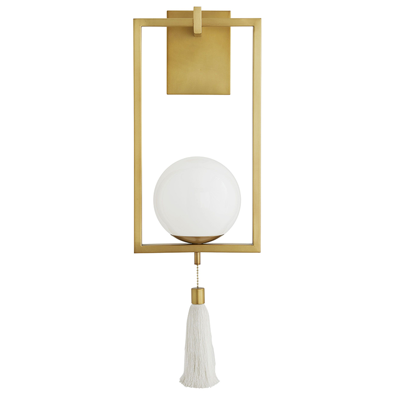 Бра TRAPEZE SCONCE Gold Белый Латунь Бра TRAPEZE SCONCE Gold Белый Латунь в Твери | Loft Concept