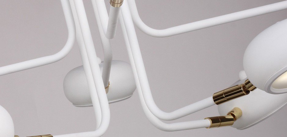 Люстра Curved Stix Chandelier 6 White - Loft-Concept в Твери