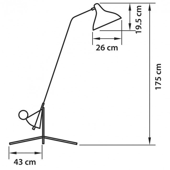 Торшер Lampara Tripod Floor Lamp в Твери