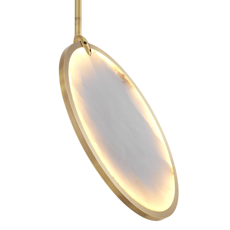 Светильник Eichholtz Chandelier Ocala Латунь Античная полированная Белый Светильник Eichholtz Chandelier Ocala Латунь Античная полированная Белый в Твери | Loft Concept
