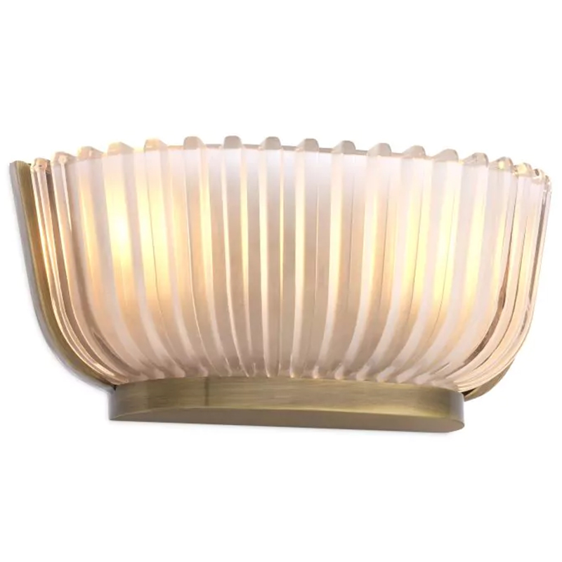 Бра Eichholtz Wall Lamp Artos Белое матовое стекло Латунь Бра Eichholtz Wall Lamp Artos Белое матовое стекло Латунь в Твери | Loft Concept