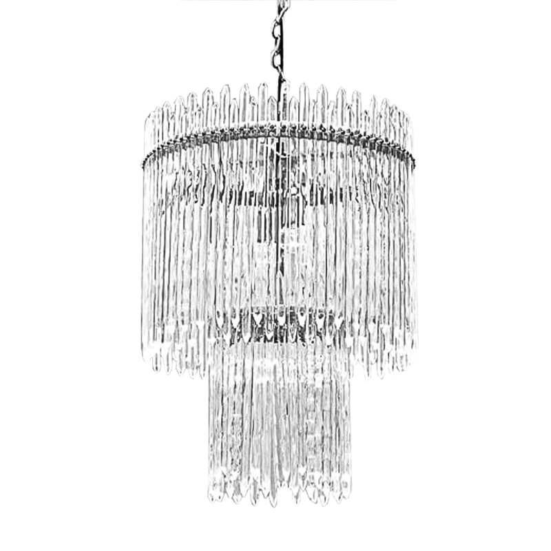 Люстра Icicles Chandeliers Хром Прозрачный Люстра Icicles Chandeliers Хром Прозрачный в Твери | Loft Concept