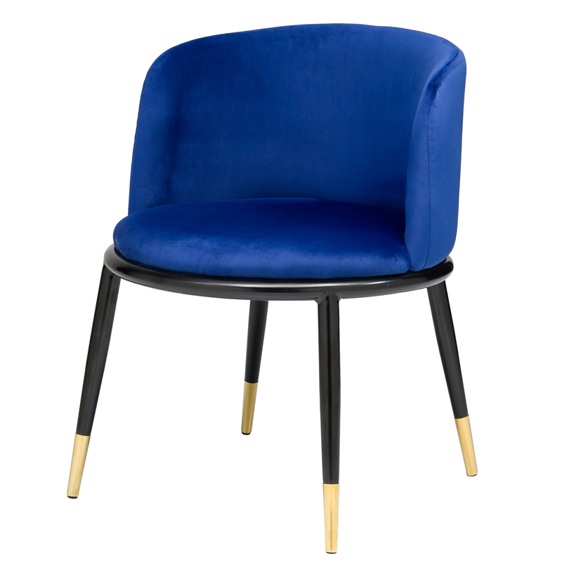 Стул Dining Chair Foucault Blue Синий Черный Золотой Стул Dining Chair Foucault Blue Синий Черный Золотой в Твери | Loft Concept