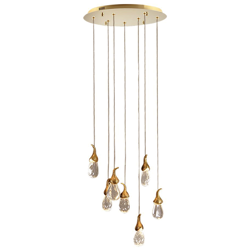Люстра OCHRE Seed Cloud installation 7 плафонов Золотой Прозрачное Стекло Люстра OCHRE Seed Cloud installation 7 плафонов Золотой Прозрачное Стекло в Твери | Loft Concept