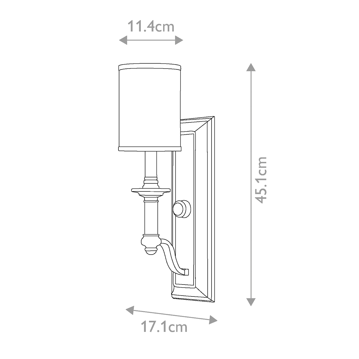 Бра с белым цилиндрическим абажуром в классическом стиле Hinkley в Твери