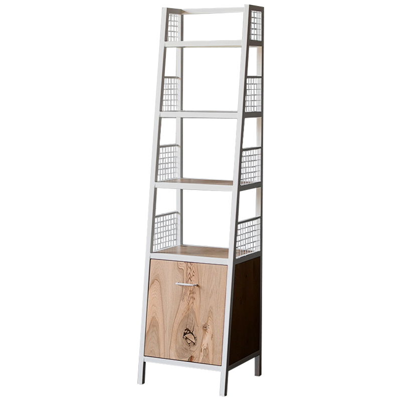 Стеллаж Bartlett Industrial Metal Rust Rack Белый Древесина Стеллаж Bartlett Industrial Metal Rust Rack Белый Древесина в Твери | Loft Concept