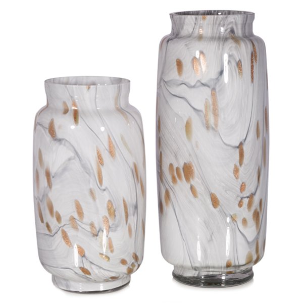 Ваза Song Thrush Glass Белый Золотой Ваза Song Thrush Glass Белый Золотой в Твери | Loft Concept