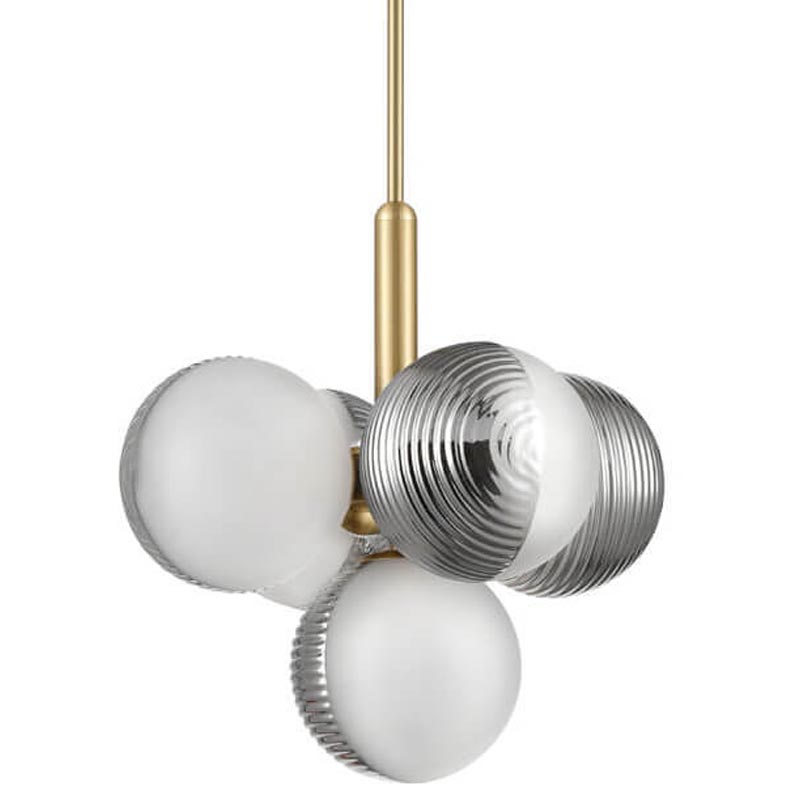 Люстра Ademar Chandelier 5 plafond Золотой Белый Серый Люстра Ademar Chandelier 5 plafond Золотой Белый Серый в Твери | Loft Concept