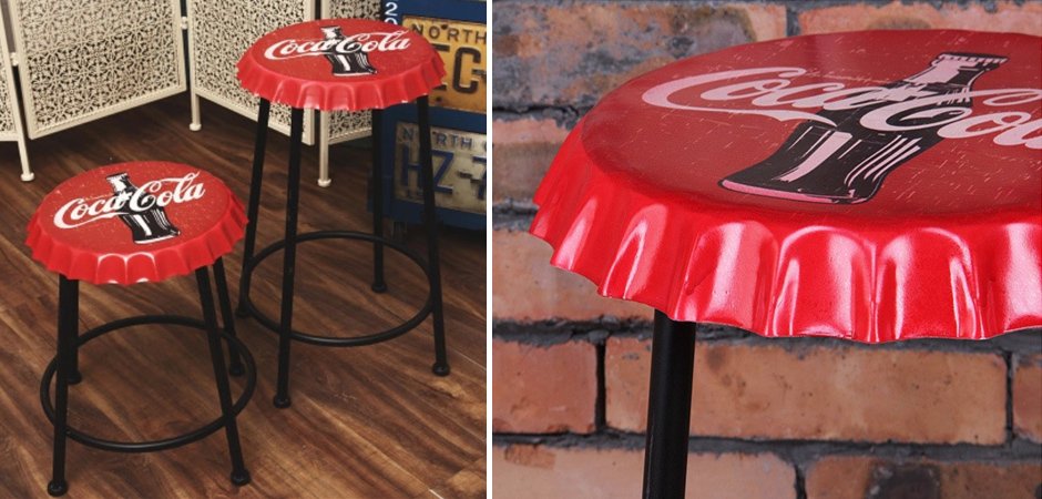 Барный стул Bottle Cap Coca & Cola Барный стул Bottle Cap Coca & Cola - Loft-Concept в Твери