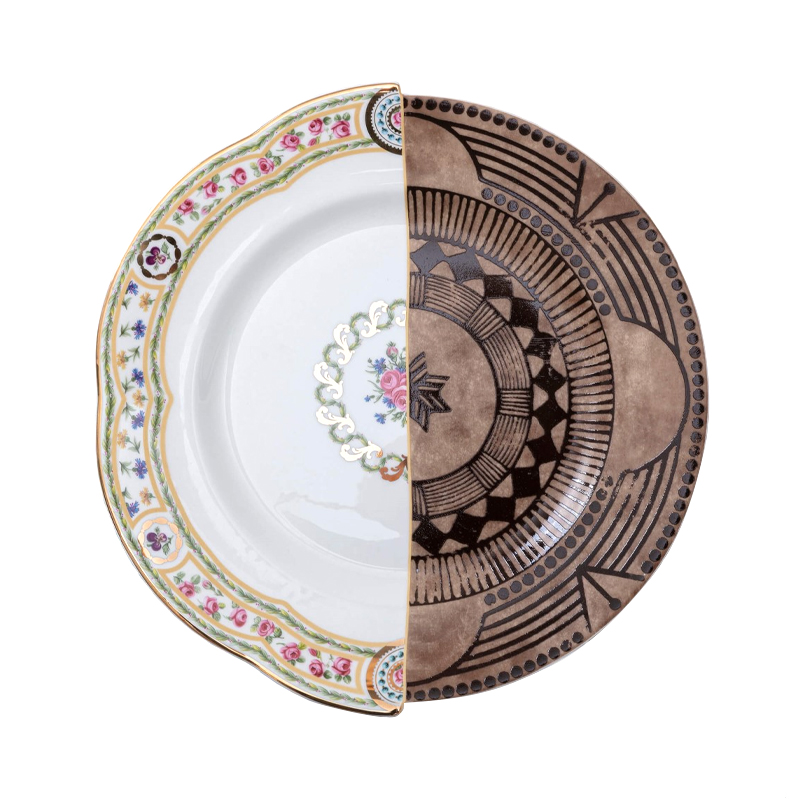 Тарелка Seletti Hobyo Белый Черный Коричневый Тарелка Seletti Hobyo Белый Черный Коричневый в Твери | Loft Concept