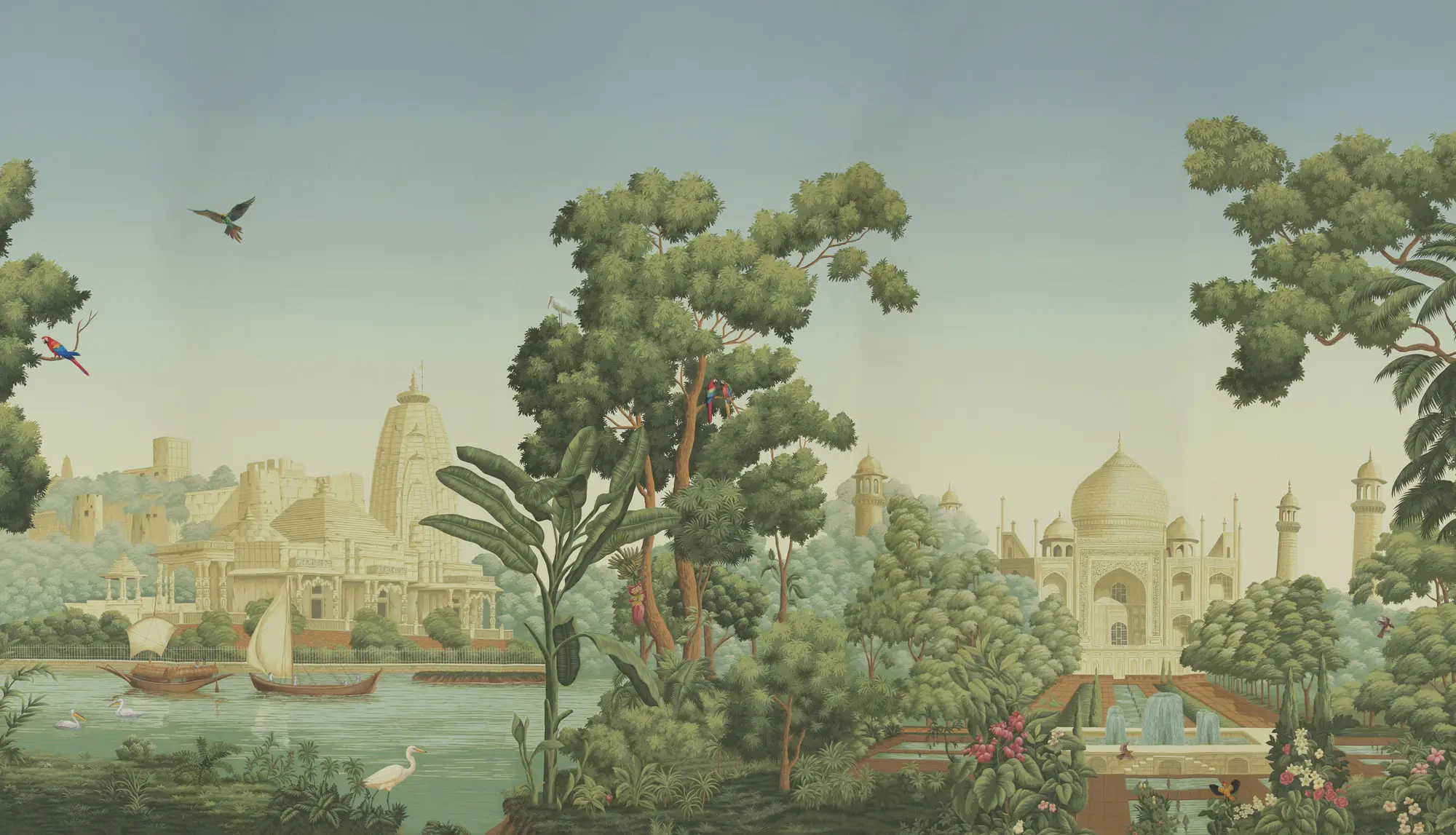 Обои ручная роспись River Scenes of Bengal Verdoyant Обои ручная роспись River Scenes of Bengal Verdoyant - постер Loft-Concept в Твери