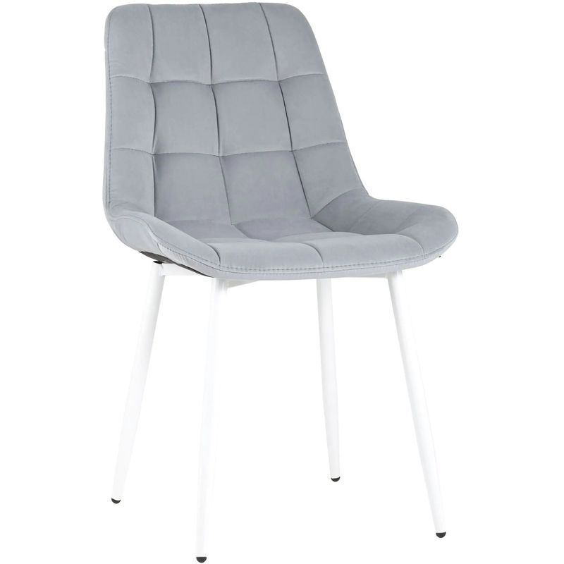 Стул NANCY Chair Серый Цвет Белые Ножки Серый Белый Стул NANCY Chair Серый Цвет Белые Ножки Серый Белый в Твери | Loft Concept