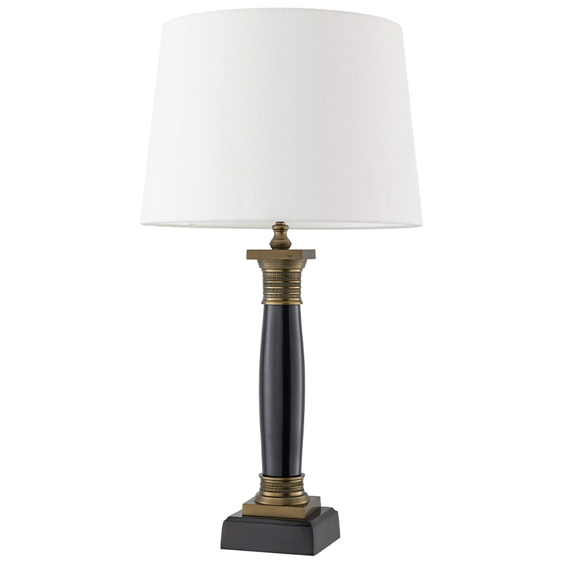 Настольная лампа Eichholtz Table Lamp Napoleon Латунь Черный Белый Настольная лампа Eichholtz Table Lamp Napoleon Латунь Черный Белый в Твери | Loft Concept