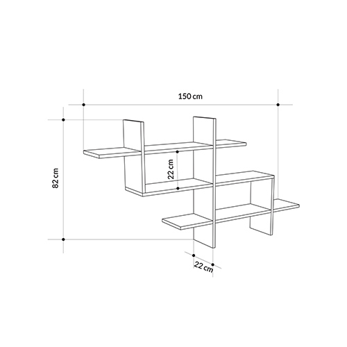 Полка фигурная подвесная цвета древесины HALIC BOOKCASE OAK Полка фигурная подвесная цвета древесины HALIC BOOKCASE OAK в Твери