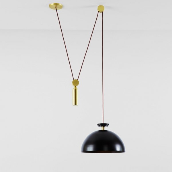Подвесной светильник Shape up Pendant Hemisphere Black Латунь Черный Подвесной светильник Shape up Pendant Hemisphere Black Латунь Черный в Твери | Loft Concept