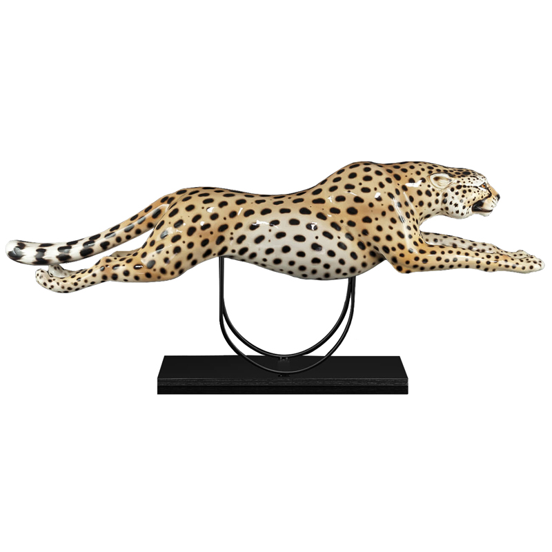 Статуэтка RUNNING CHEETAH W/BASE Черный Винтажное Светлое Золото Бежевый Статуэтка RUNNING CHEETAH W/BASE Черный Винтажное Светлое Золото Бежевый в Твери | Loft Concept