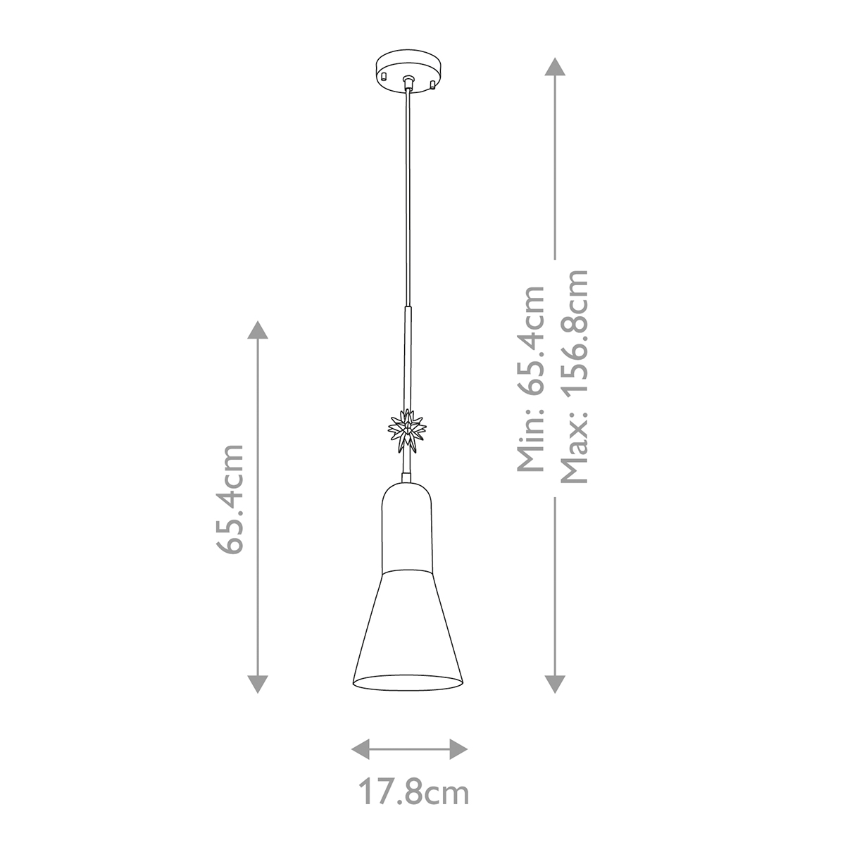  Подвесной светильник черного матового цвета с конусным плафоном 65 см Elstead Lighting в Твери