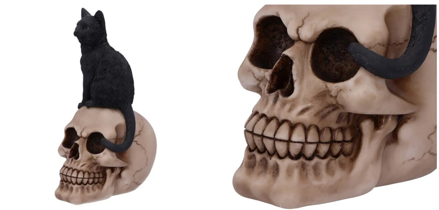 Статуэтка Skull Black Cat - фото