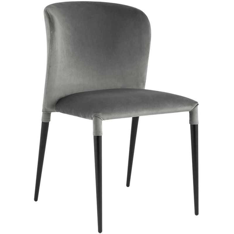 Стул Lori Chair Серый Велюр Серый Черный Стул Lori Chair Серый Велюр Серый Черный в Твери | Loft Concept