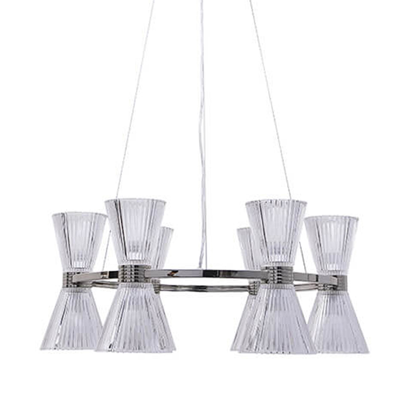 Люстра Glass Horn Light matt nickel 65 Прозрачное Стекло Никель Сатин Люстра Glass Horn Light matt nickel 65 Прозрачное Стекло Никель Сатин в Твери | Loft Concept