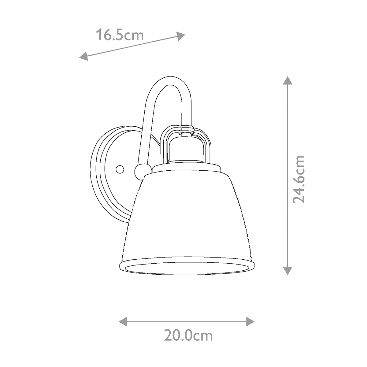 Бра с прозрачным рифленым плафоном в форме колокола Quoizel в Твери