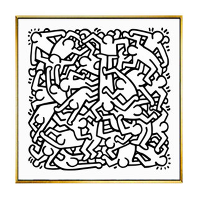 Постер Keith Haring 27 Черно-белый Постер Keith Haring 27 Черно-белый в Твери | Loft Concept
