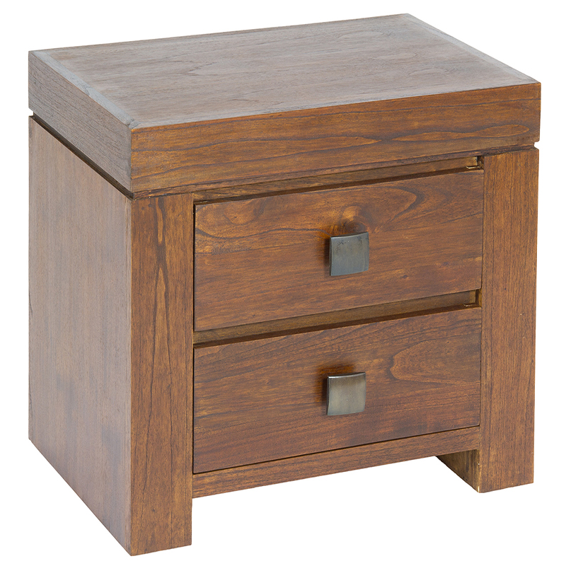 Тумба деревянная с 2-мя ящиками Lloyd Nightstand Коричневый Тумба деревянная с 2-мя ящиками Lloyd Nightstand Коричневый в Твери | Loft Concept