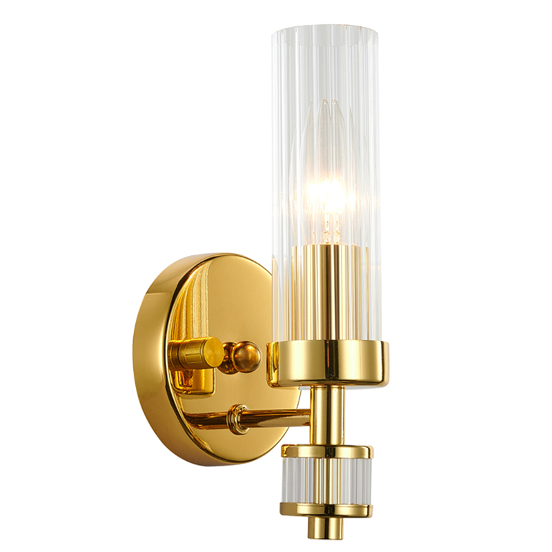Бра Jeanette Gold Sconce Глянцевое золото Прозрачный Бра Jeanette Gold Sconce Глянцевое золото Прозрачный в Твери | Loft Concept